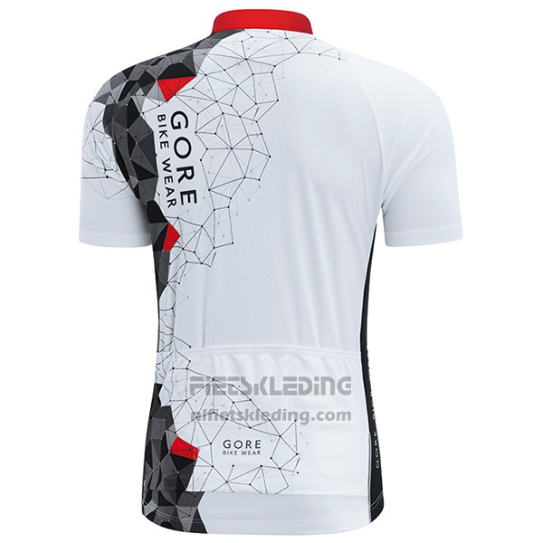 2017 Fietskleding Gore Bike Wear Power Mountain Wit Korte Mouwen en Koersbroek